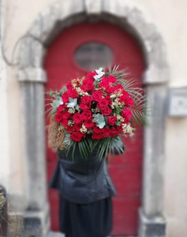 au-paradis-des-fleurs-fleuriste-neuville-sur-saone-mariage bouquet rose