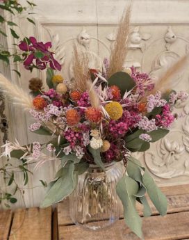 bouquet Marcelle fleurs séchées Jacquie fleuriste lyon neuville sur saone mariage décoration