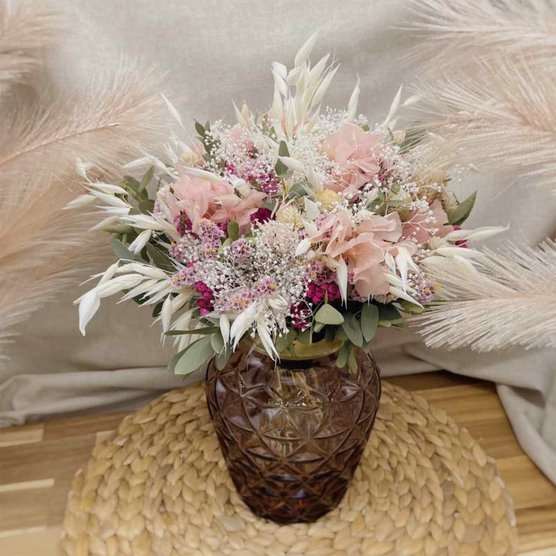 bouquet Lucette fleurs séchées fleuriste lyon neuville sur saone mariage décoration