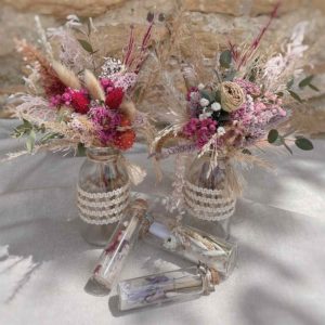 bouteille fleurs séchées fleuriste cours art floral