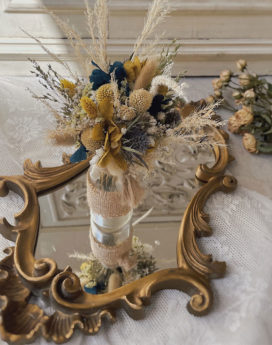 Soliflore Jacquie bouquet fleurs séchées fleuriste lyon neuville sur saone mariage décoration
