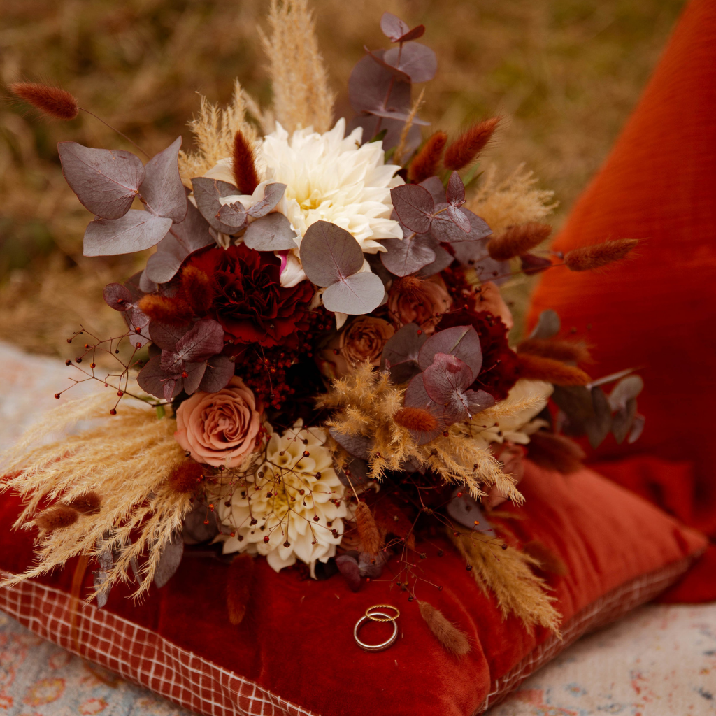 bouquet de mariée bohème champêtre