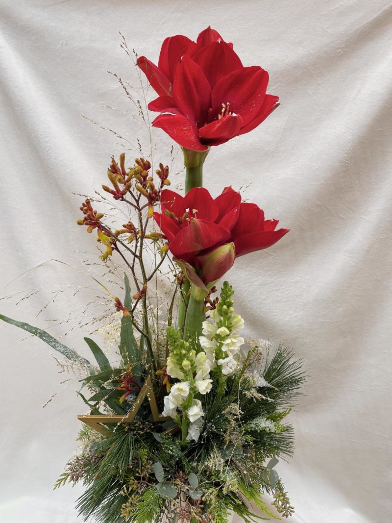 Composition Pierrette fleurs hiver fleuriste lyon neuville sur saone evenements mariage