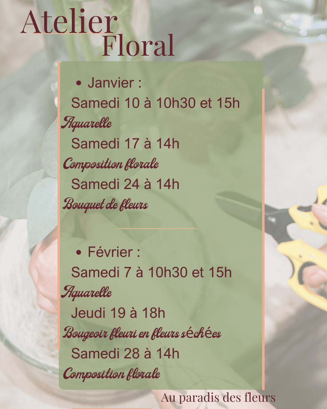 Atelier d'art floral neuville sur saone